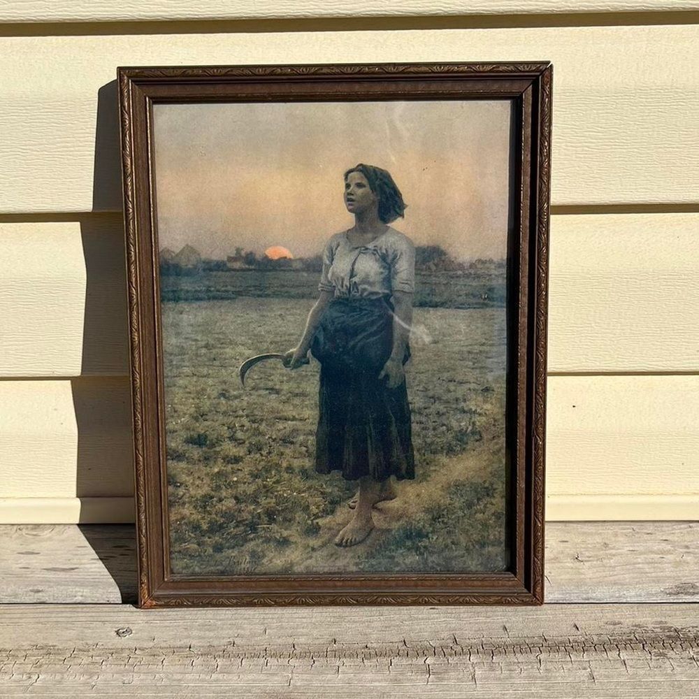 Antique Song of the Lark Jules Breton 1884 Framed Print